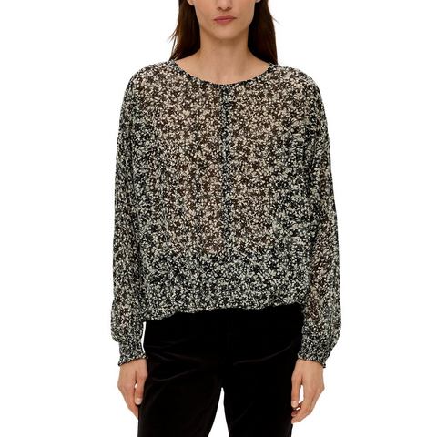 S.Oliver Chiffon blouse met gesmokte afwerking