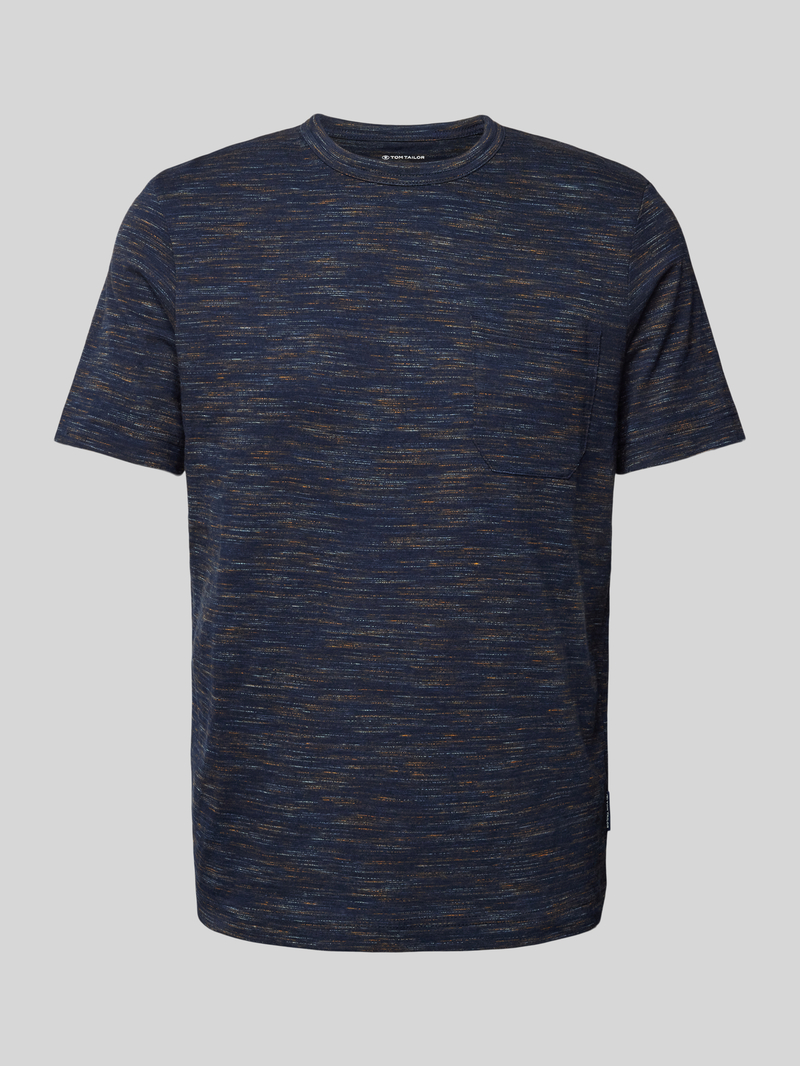 Tom Tailor Regular fit T-shirt van katoenmix met borstzak