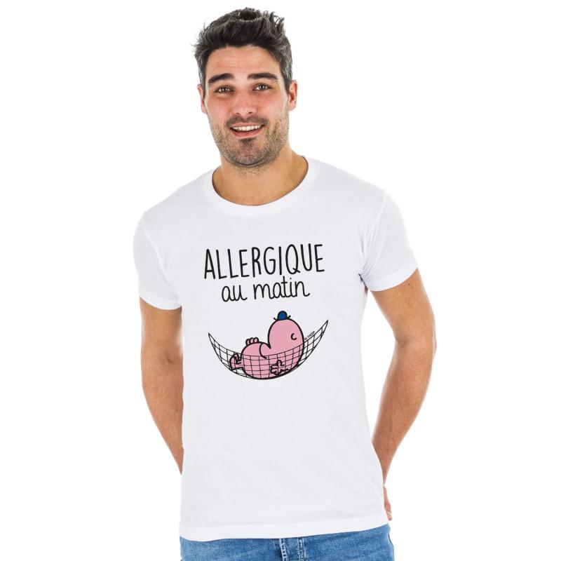 Monsieur Madame Heren T-shirt - ALLERGISCH IN DE OCHTEND