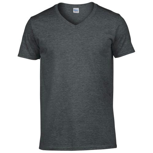 Gildan heren T-shirt in zachte stijl met V-hals en korte mouwen