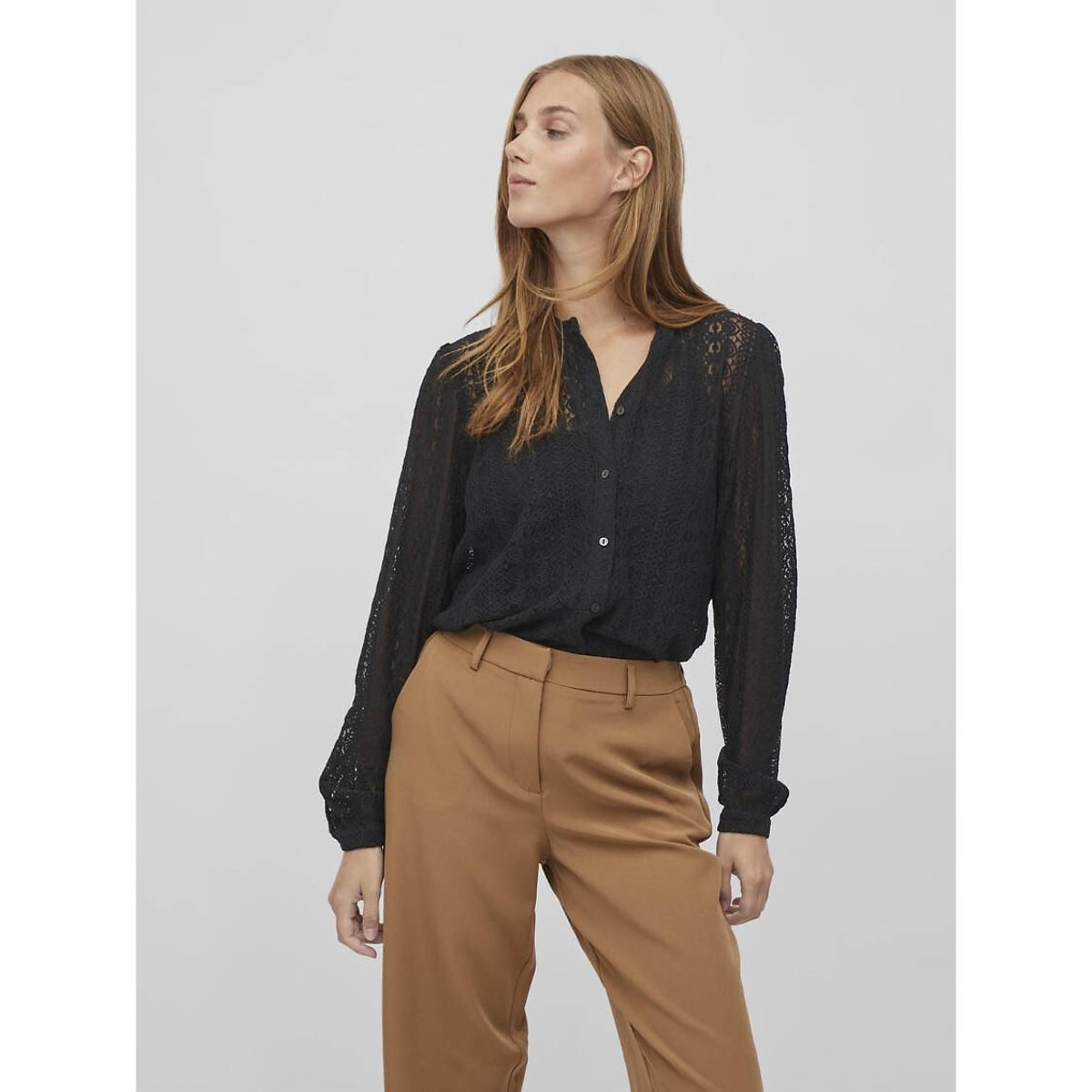 Vila Shirt VICHIKKA LACE L/S SHIRT- NOOS