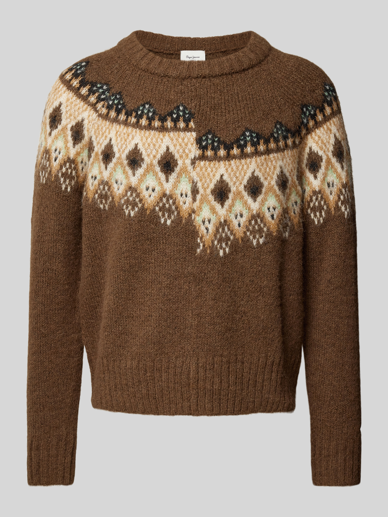 Pepe Jeans Gebreide pullover met ribboorden, model 'HOLLY'