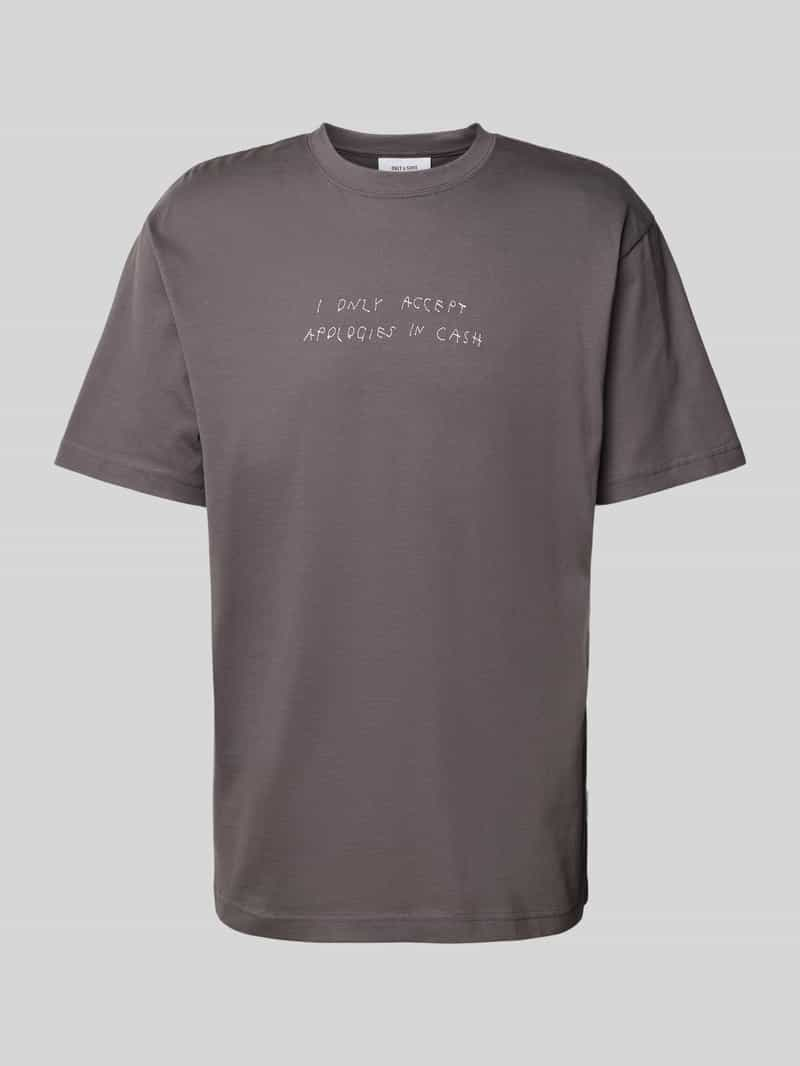 Only & Sons T-shirt met statementstitching, model 'AARON LIFE'