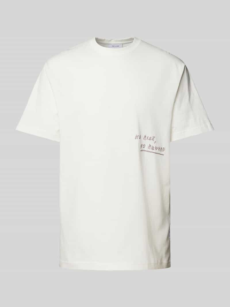 Only & Sons T-shirt met statementstitching, model 'AARON LIFE'