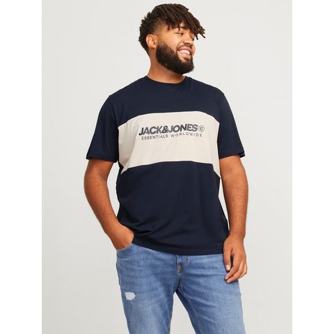 Jack & Jones PlusSize T-shirt JJELEGACY BLOCKING TEE SS O-NECK NOO PLS