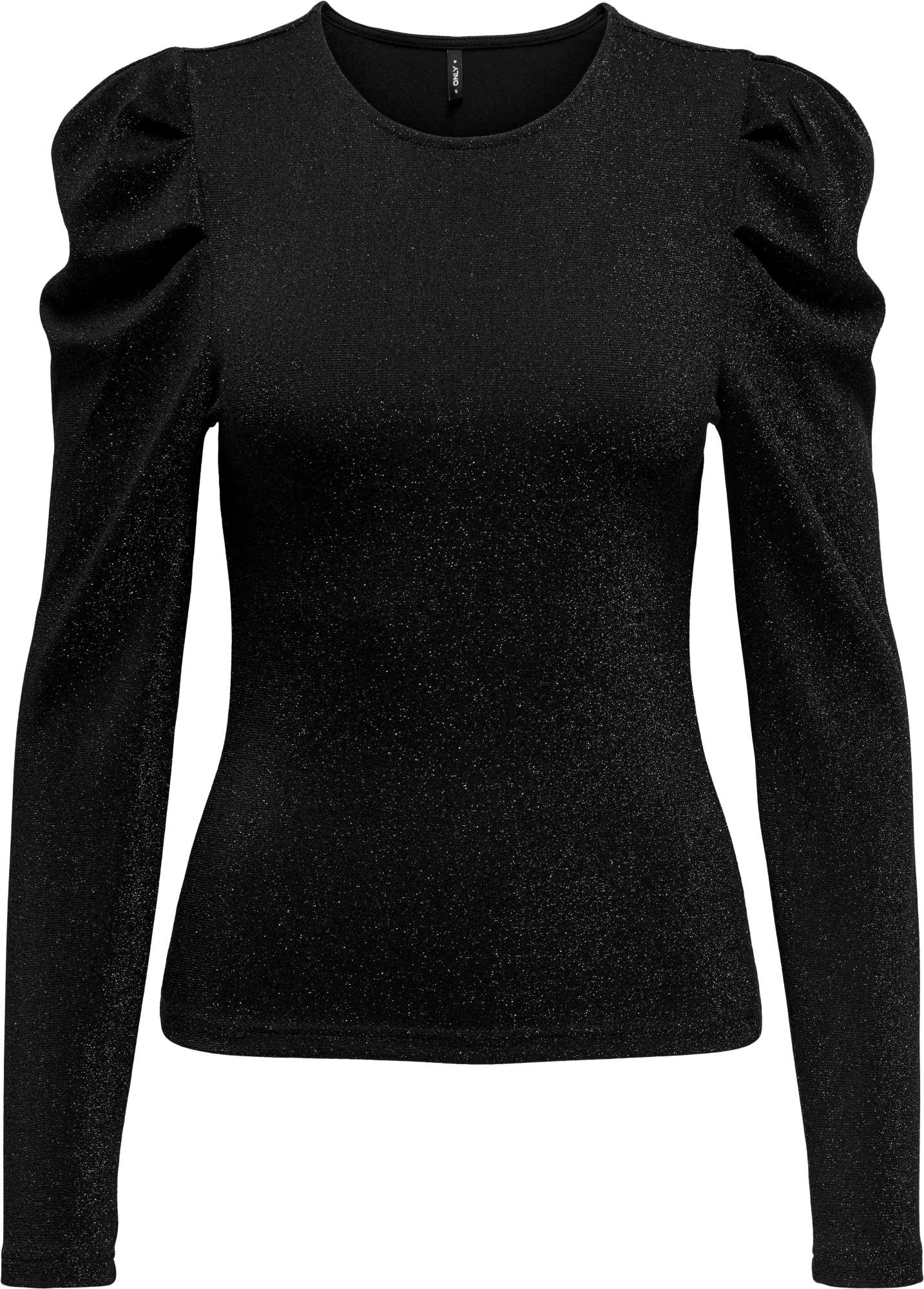 Only Onlrich l/s glitter puff top jrs black/black glitt