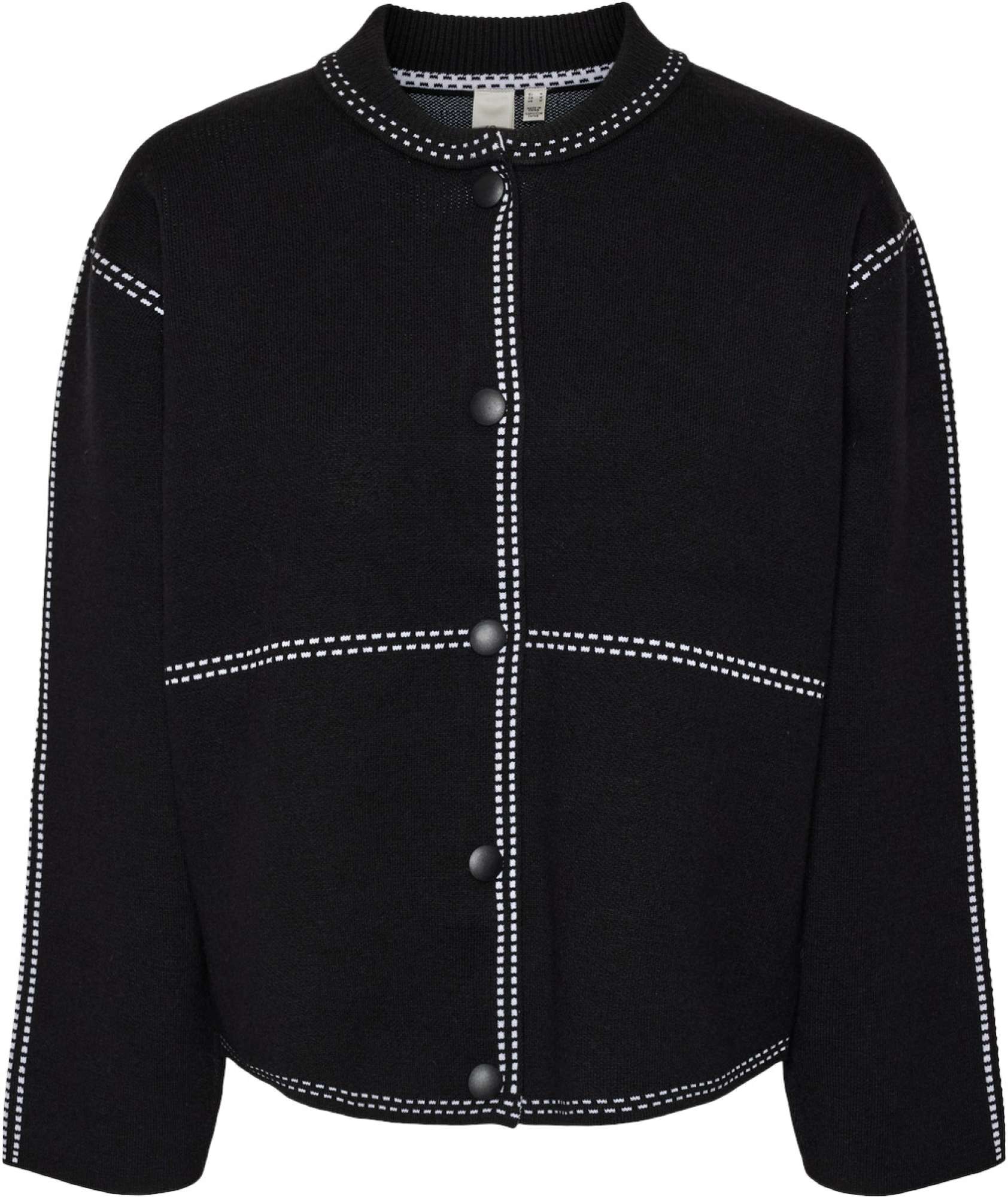 Y.A.S Yasjena ls knit cardigans. noos black/star white s