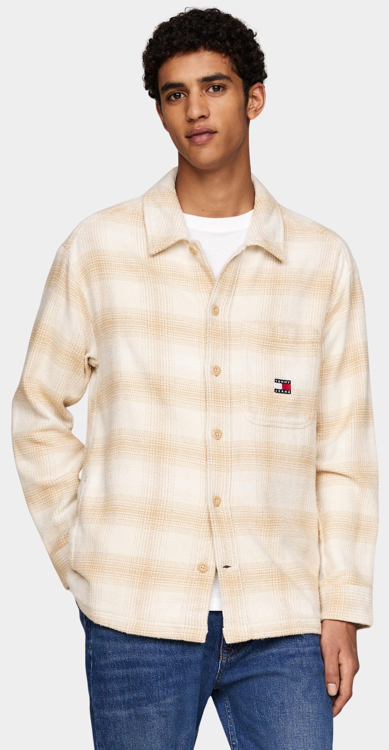 Tommy Hilfiger Casual hemd lange mouw tjm badge check overshirt dm0dm19657/ab9