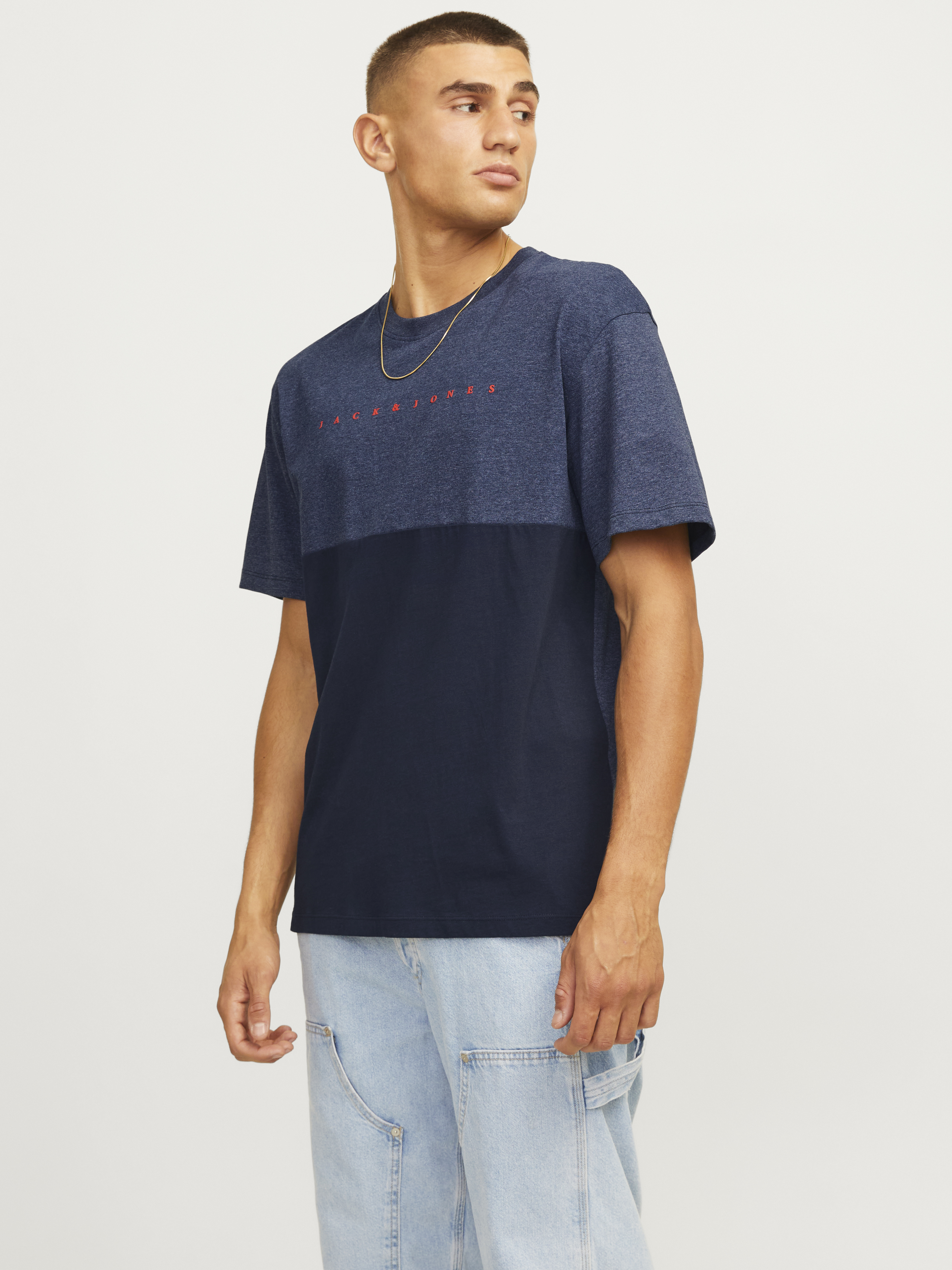 Jack & Jones Jjstar jj blocked tee ss crew neck