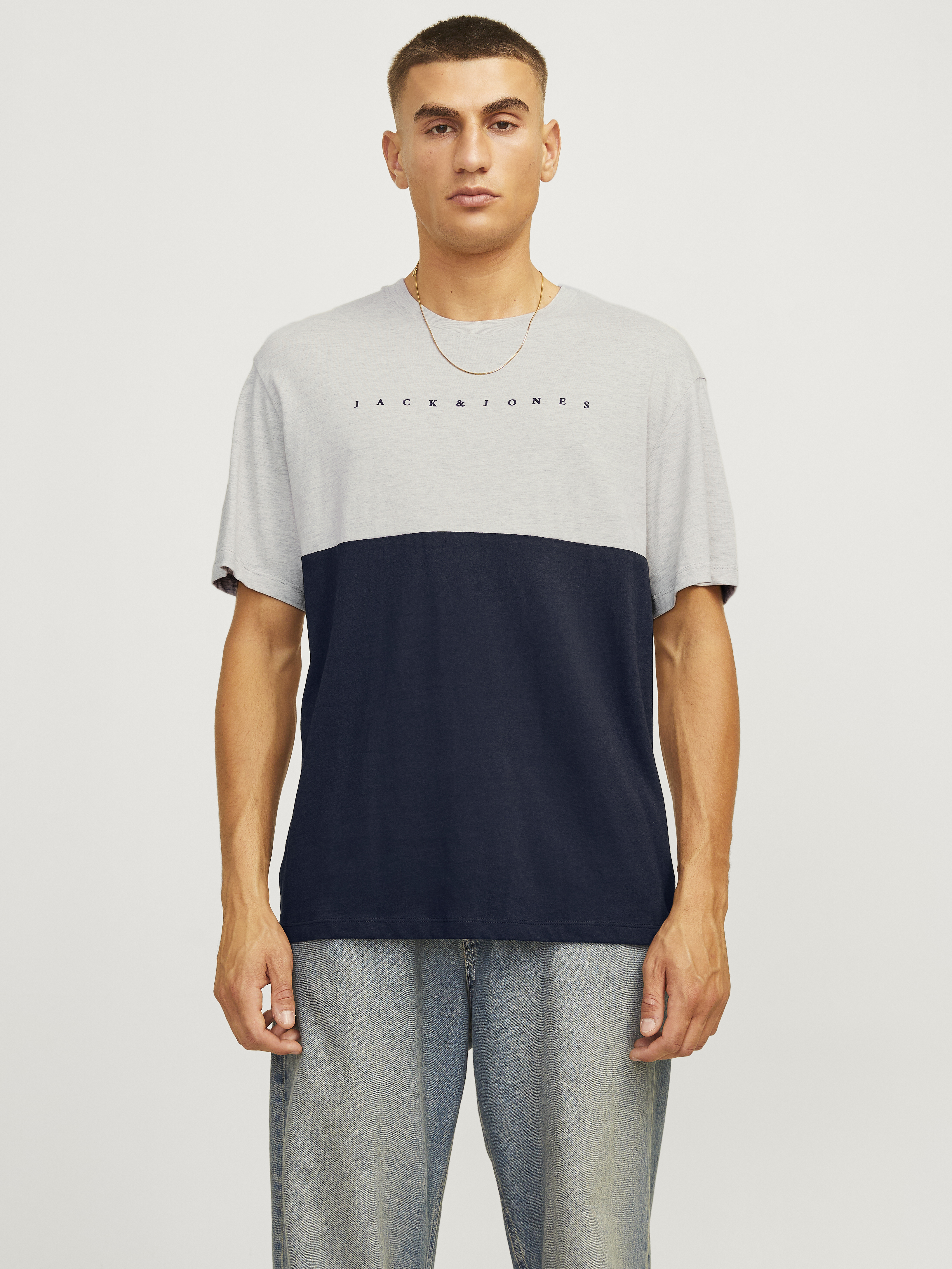 Jack & Jones Jjstar jj blocked tee ss crew neck