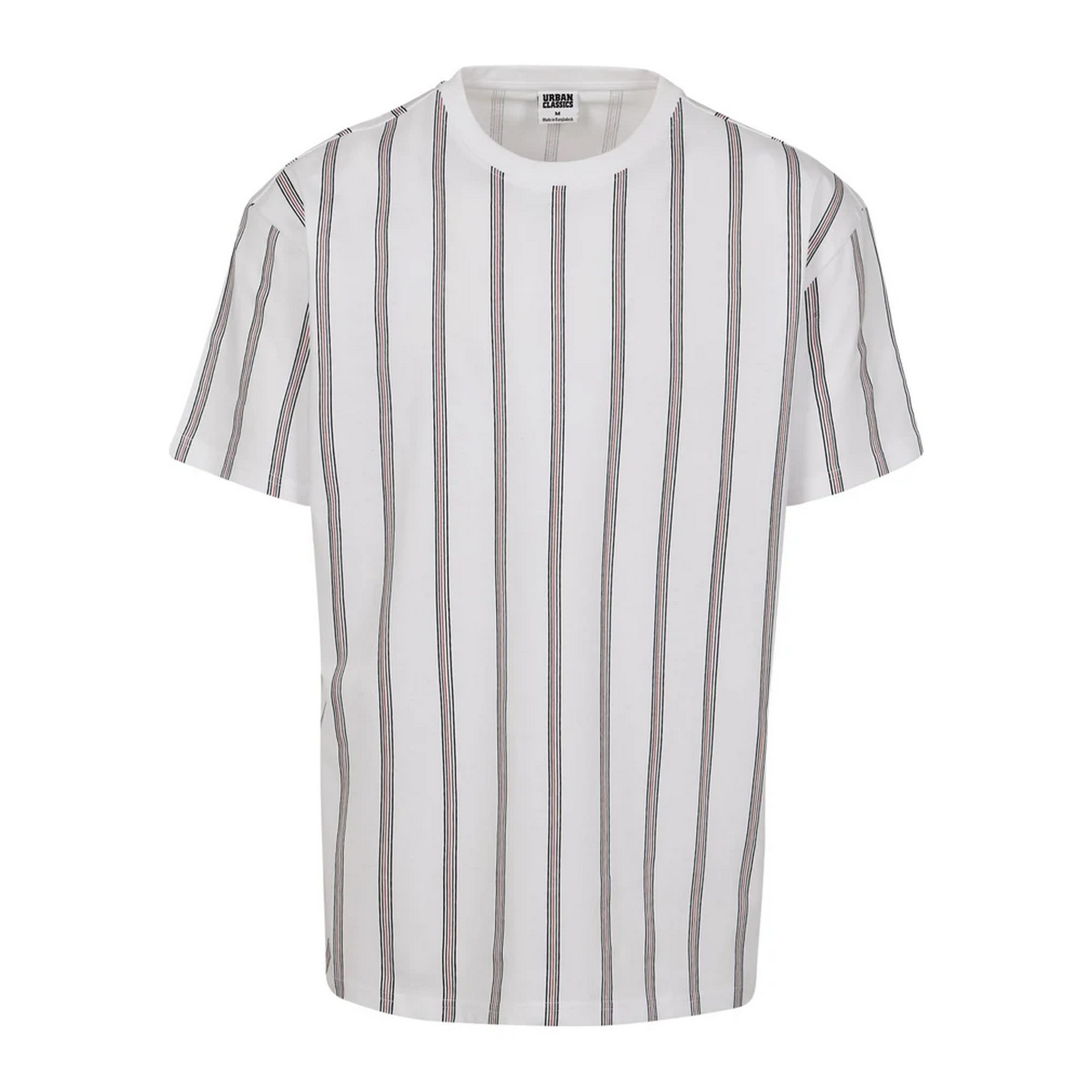 Urban Classics Heren stripe zwaargewicht oversized t-shirt met all-over print