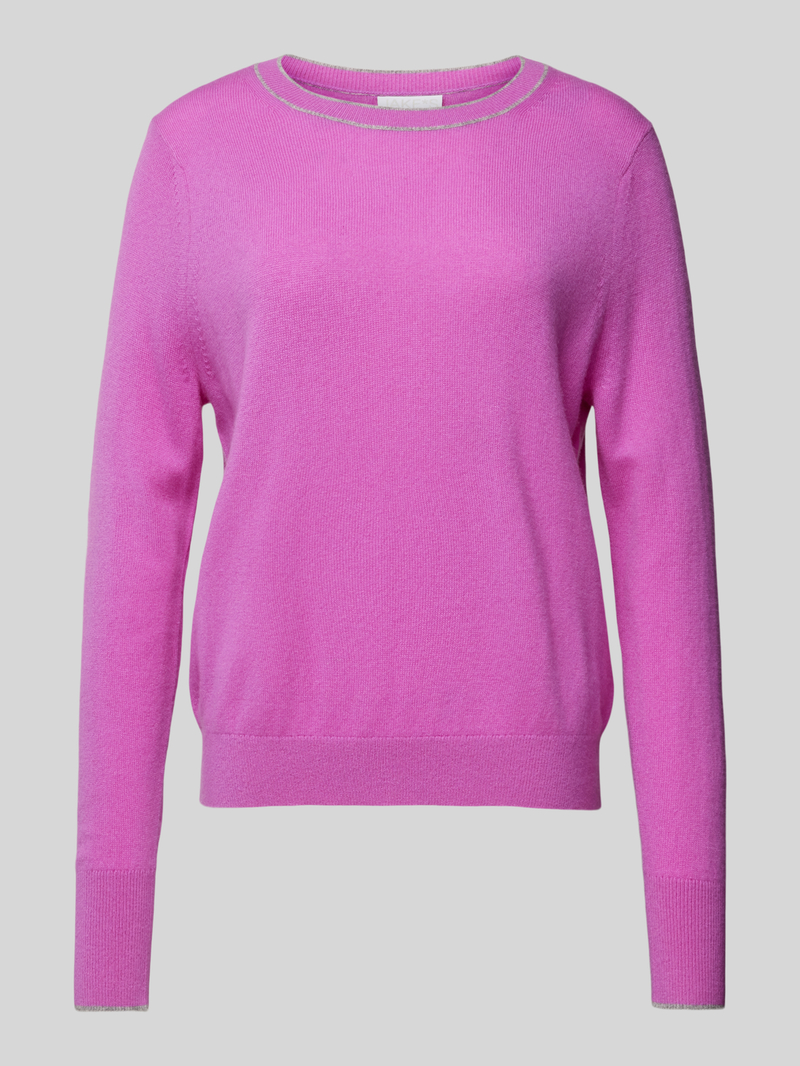 Jake*s Collection Gebreide pullover met ronde hals