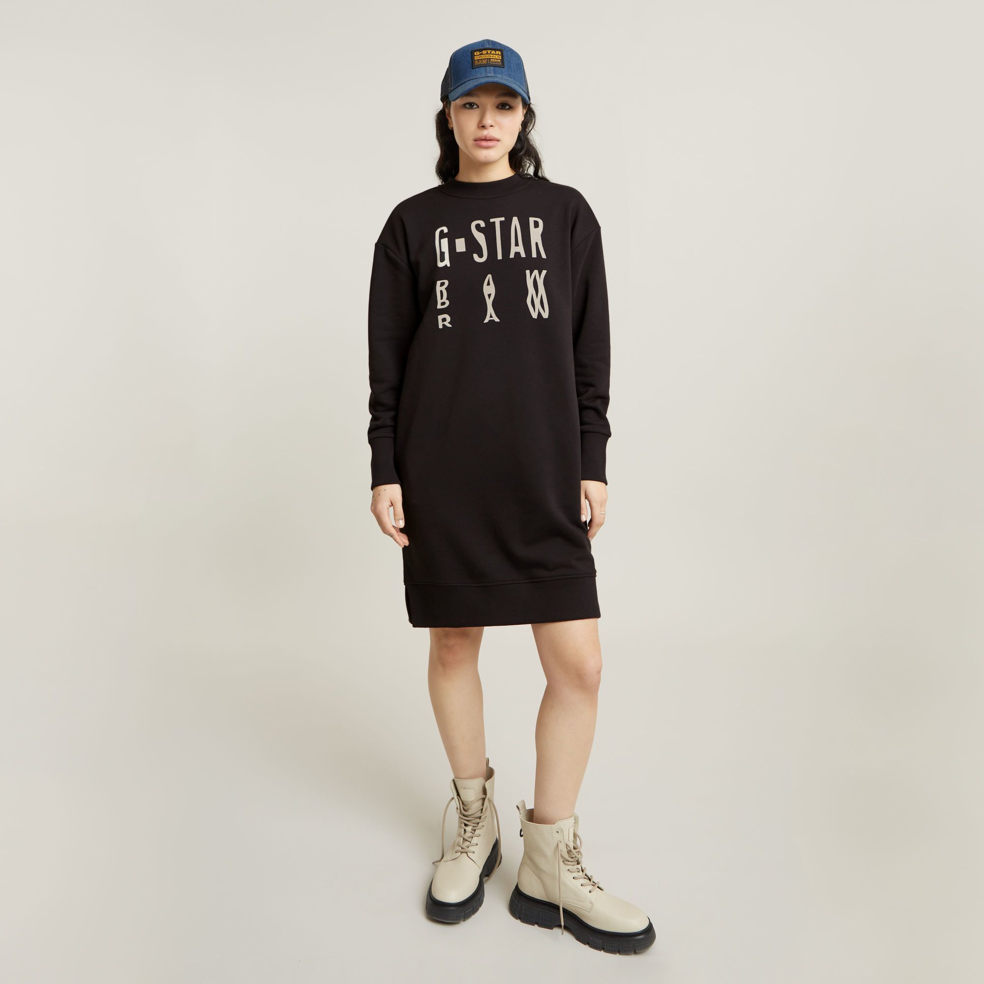 G-Star RAW Chroma Graphic Sweaterjurk - Zwart - Dames