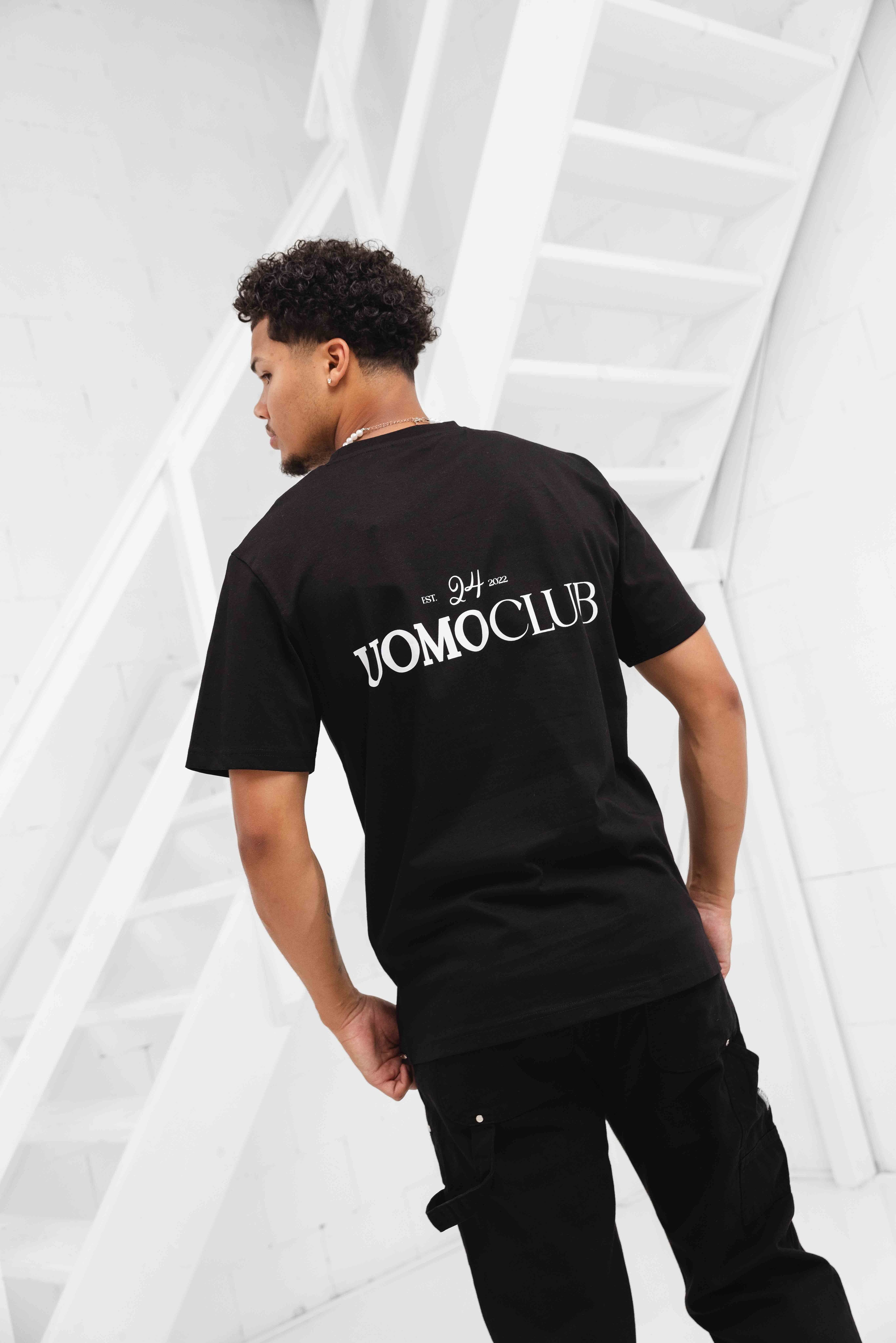 24 Uomo Club T-shirt Heren Zwart