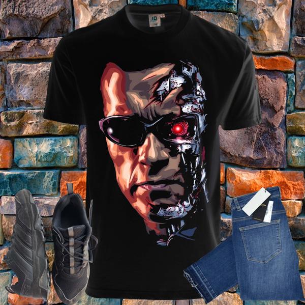 Shirtbude arnold terminator movie print tshirt