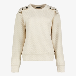 TwoDay dames sweater met knopen beige