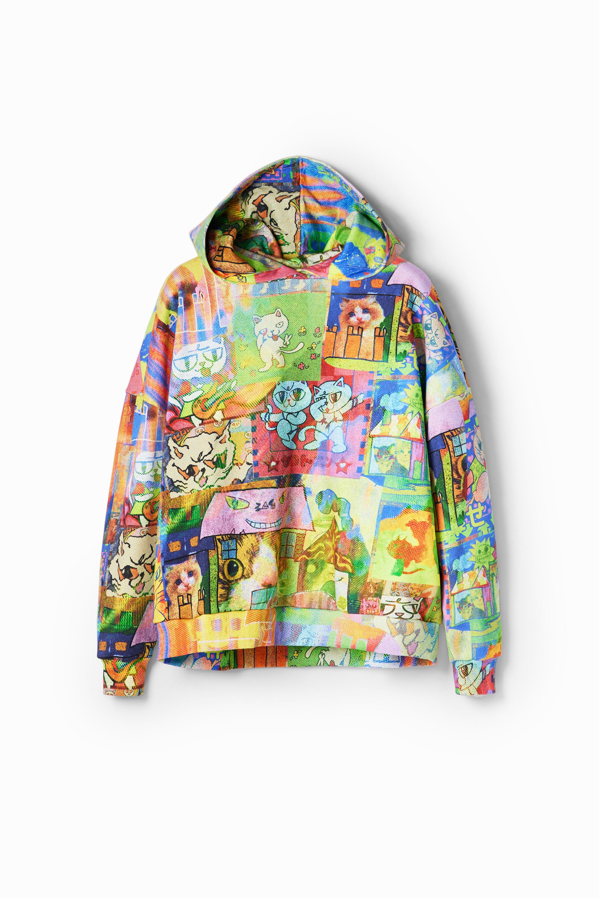 Desigual Oversized sweatshirt katten María Escoté - MATERIAL FINISHES