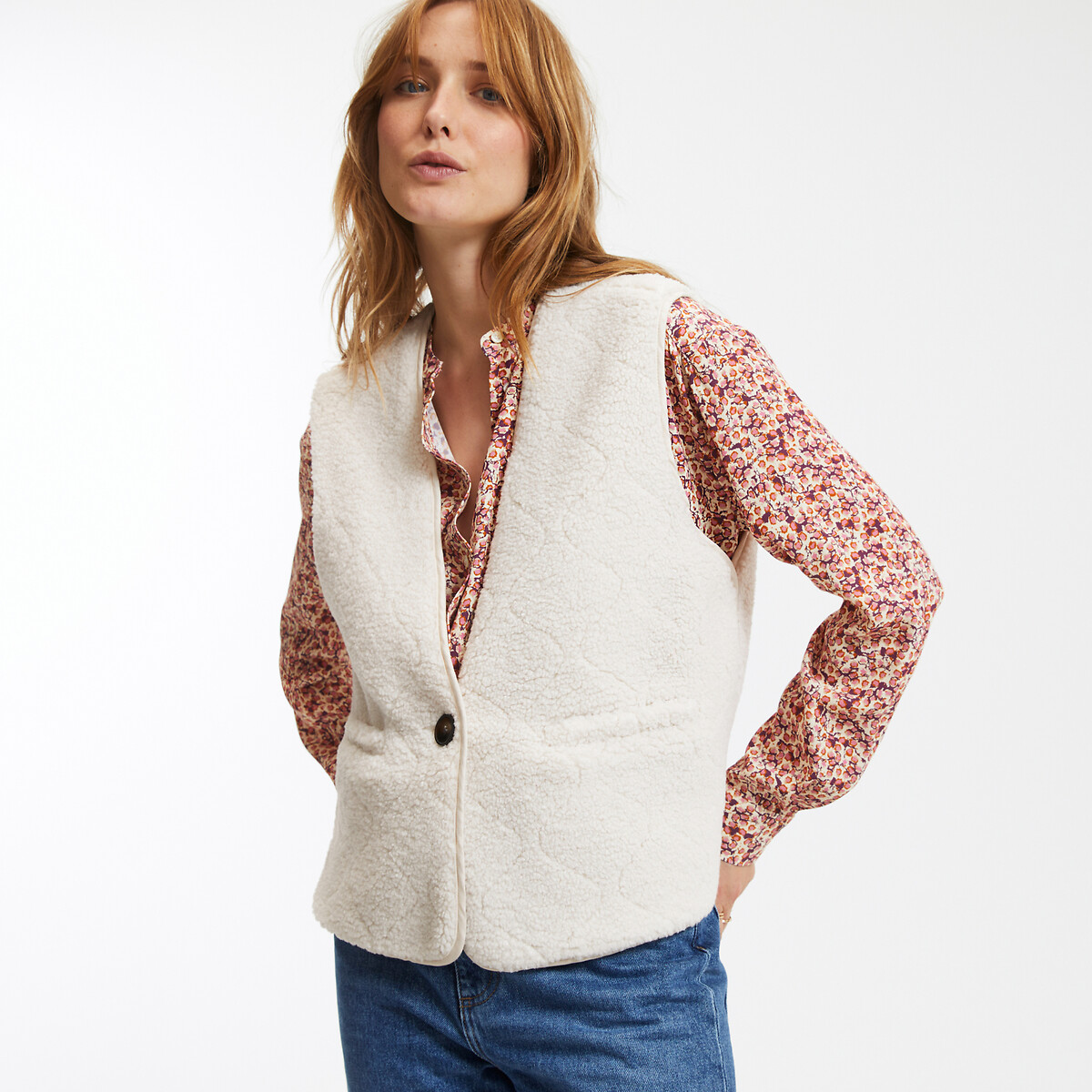 LA REDOUTE COLLECTIONS Mouwloos vest in sherpa