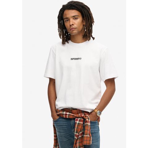 Superdry Shirt met ronde hals MICRO LOGO GRAPHIC LOOSE TEE