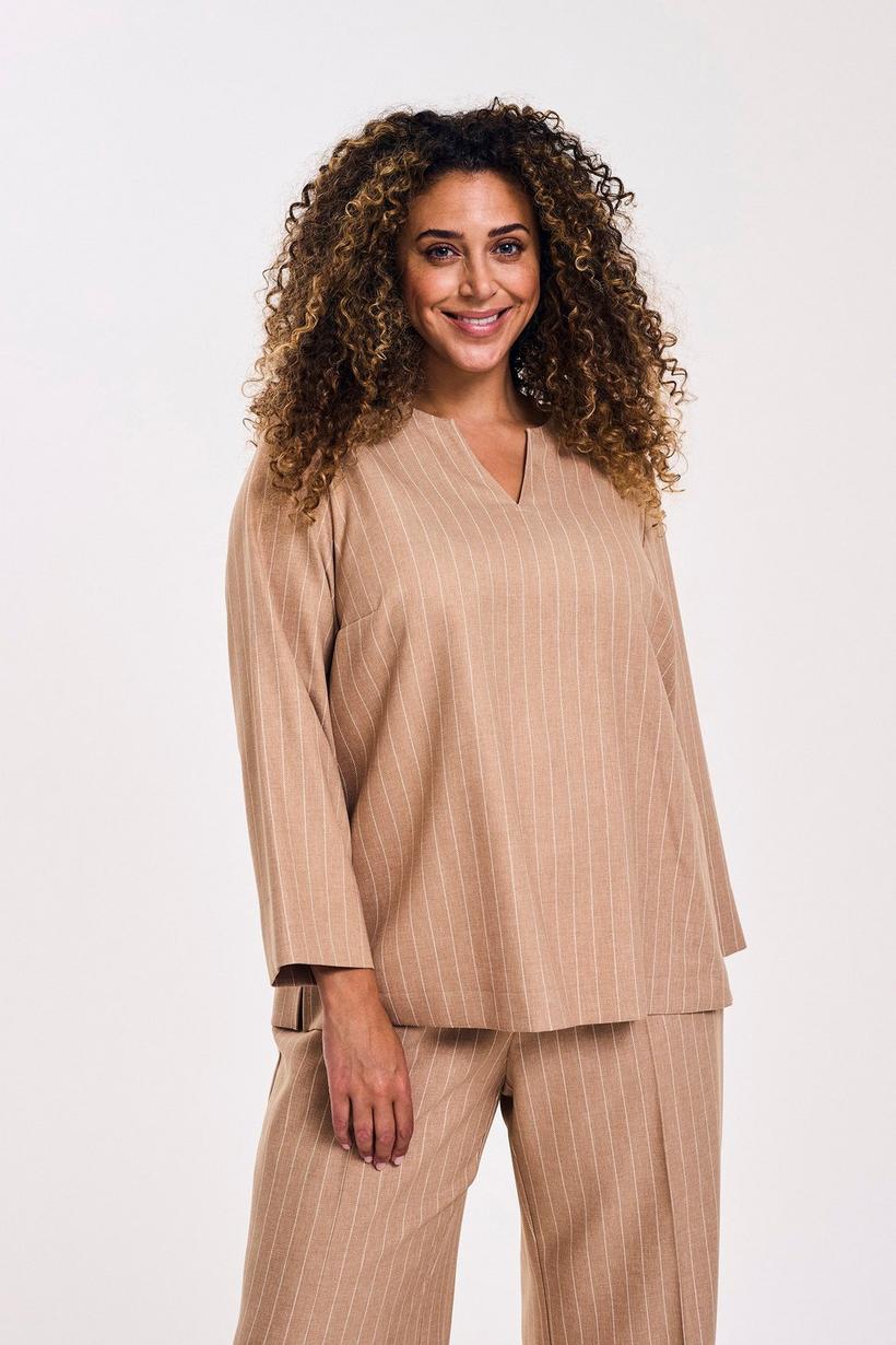 Mayerline Loose Fit Blouse Met Krijtstreep