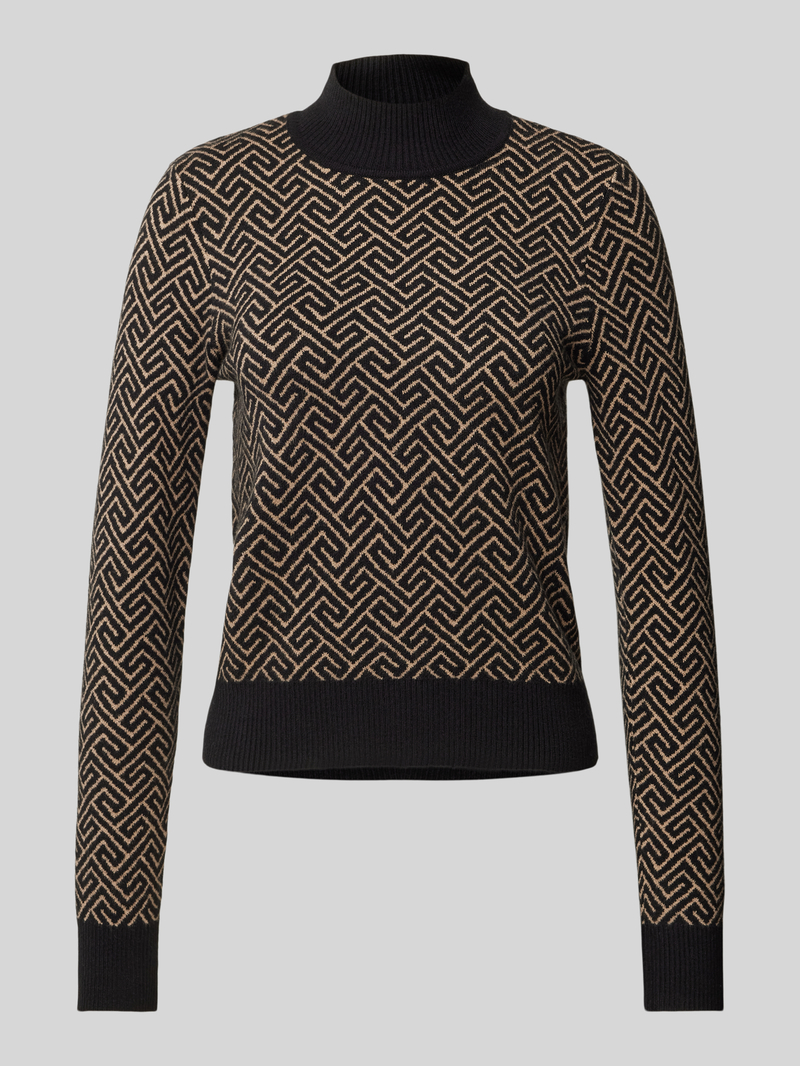 Vero Moda Regular fit gebreide pullover van viscosemix met geometrisch motief, model 'ARIA'