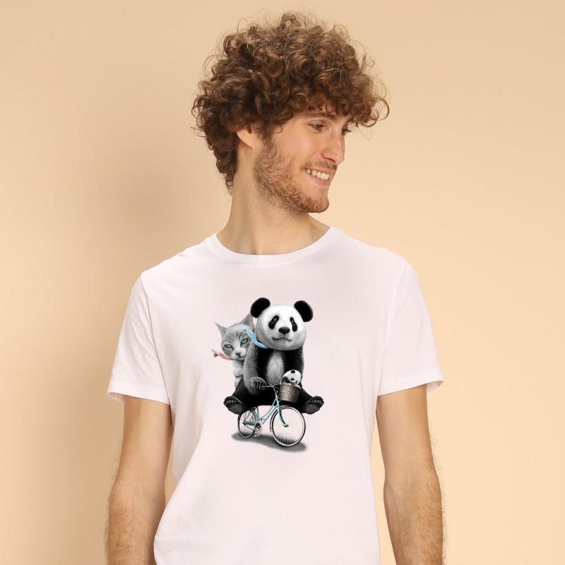 Le Roi du Tshirt T-shirt Homme - PANDA BICYCLE