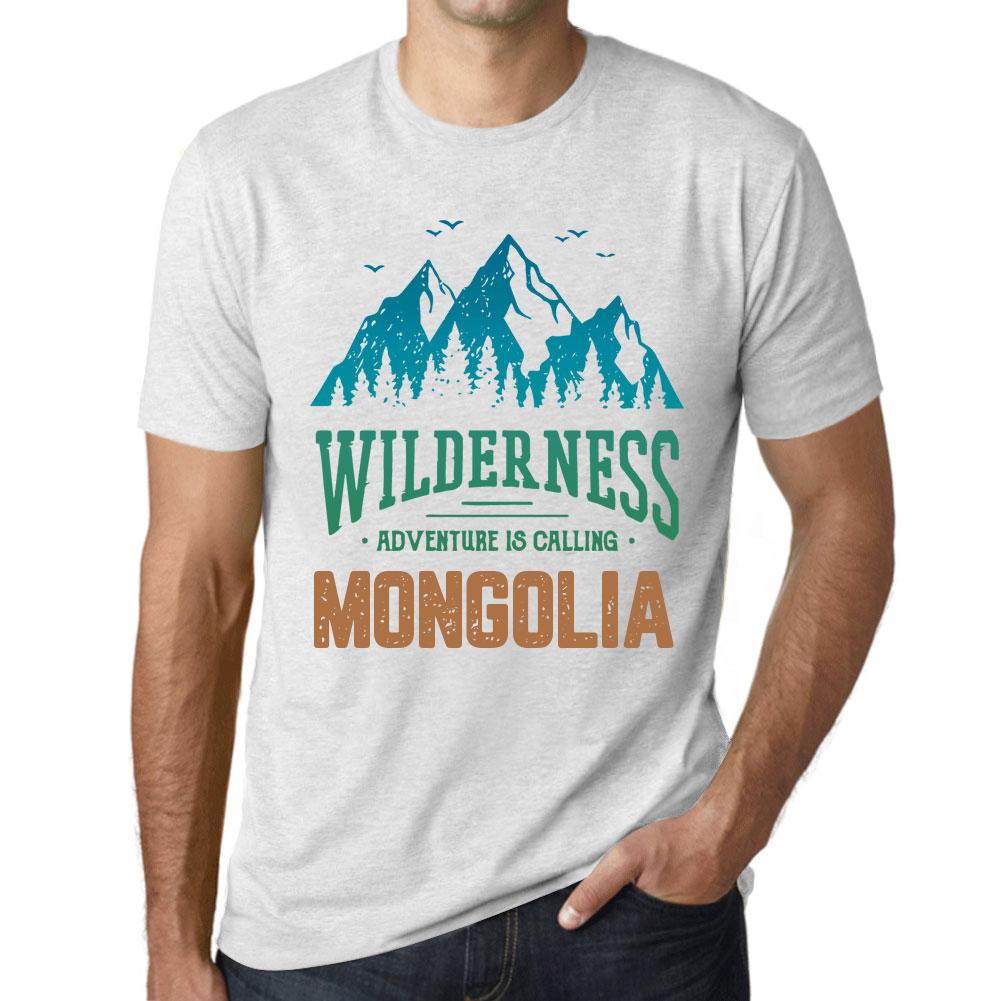 Ultrabasic  Homme Graphique T-shirt Grafisch T-shirt Wildernis MONGOLIË Witte rook