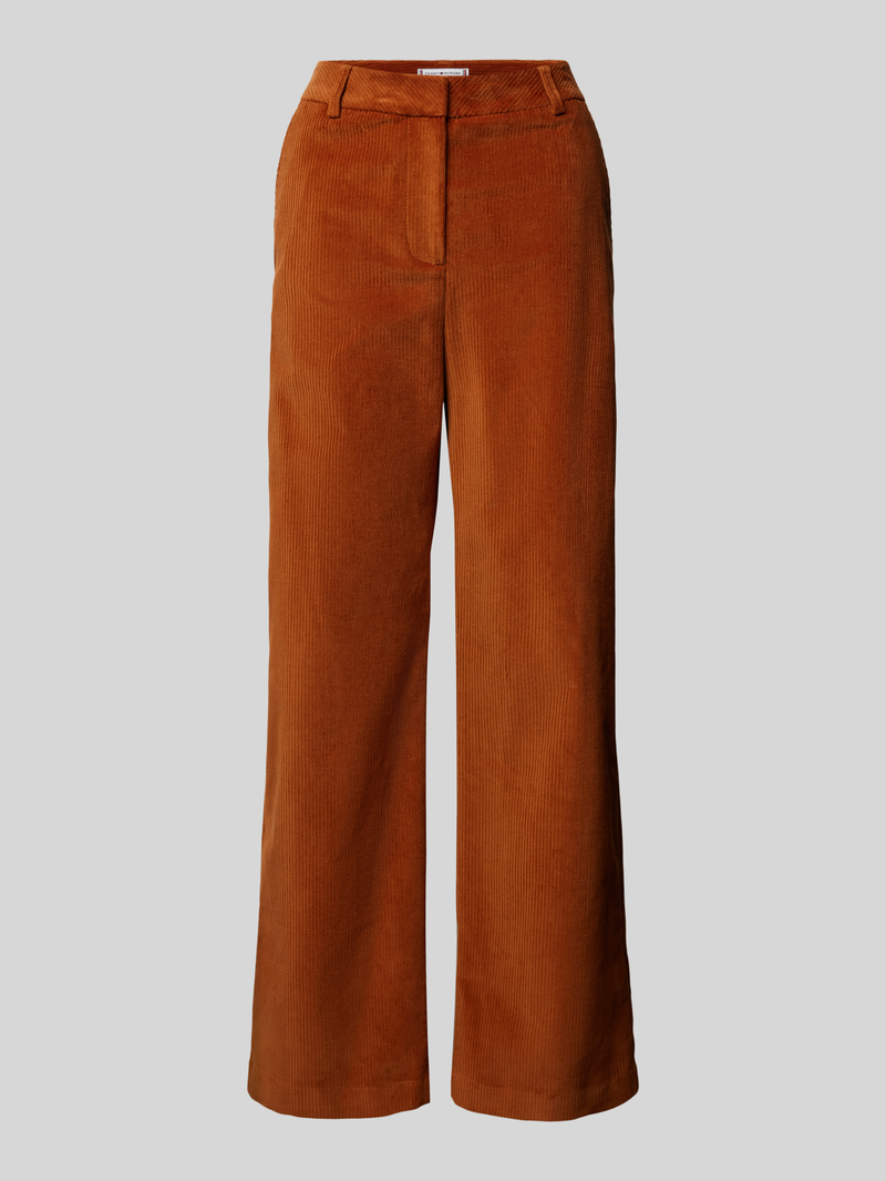 Tommy Hilfiger Relaxed straight fit corduroy broek met riemlussen