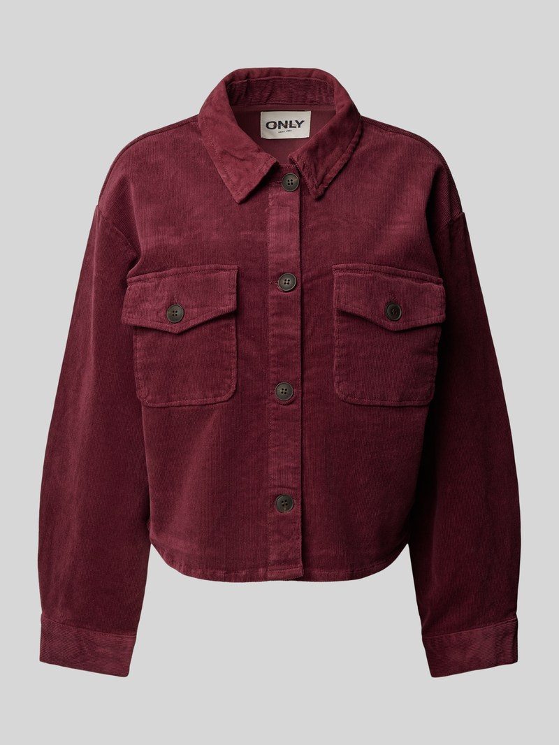 Only Corduroy jack met paspelzakken op de borst, model 'LISY'