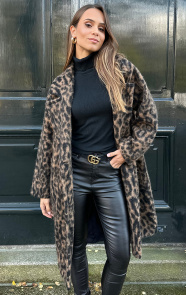 Jurkjes Leopard Oversized Coat Puck