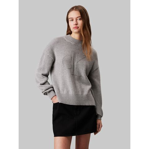 Calvin Klein Trui met ronde hals CK INTARSIA LOOSE SWEATER