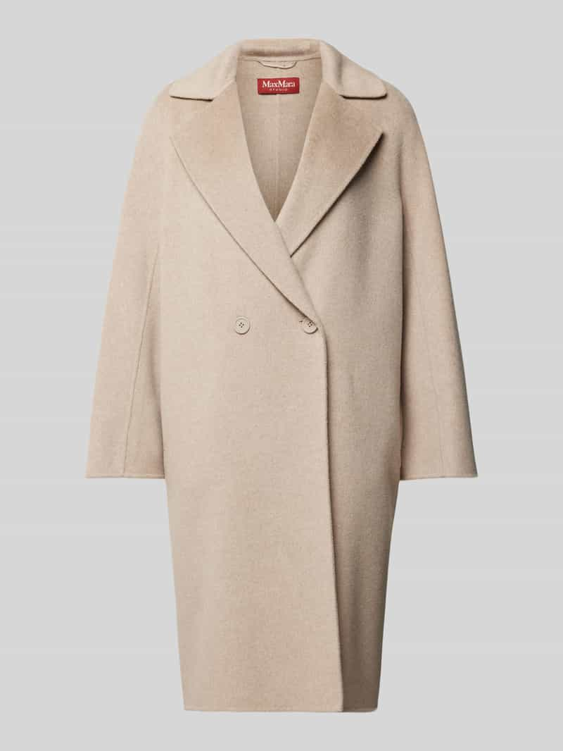 Max Mara Studio Lange jas met knoopsluiting, model 'GOYA'