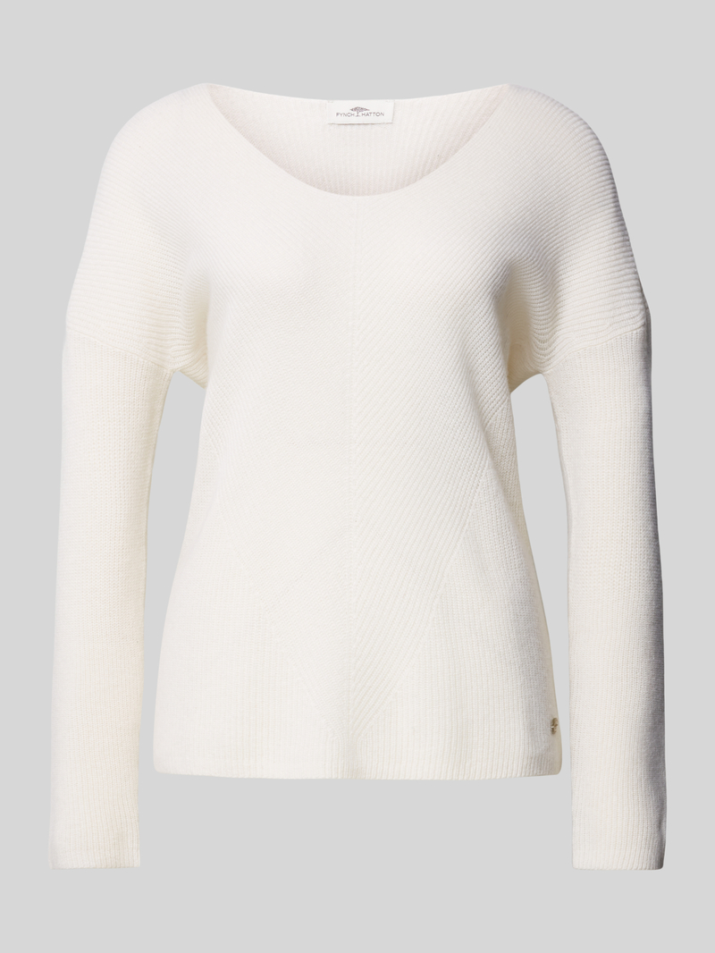 FYNCH-HATTON Kasjmier gebreide pullover met V-hals