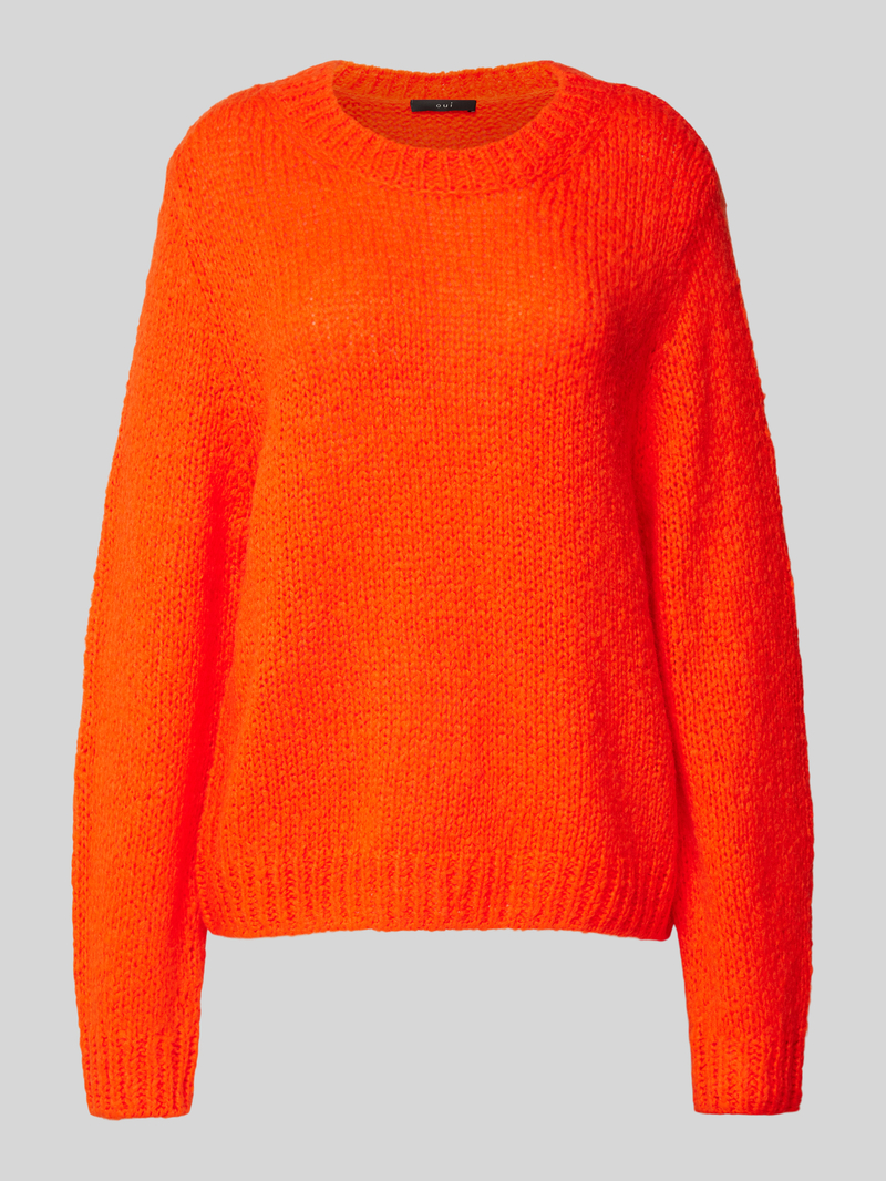 Oui Gebreide pullover met ribboorden