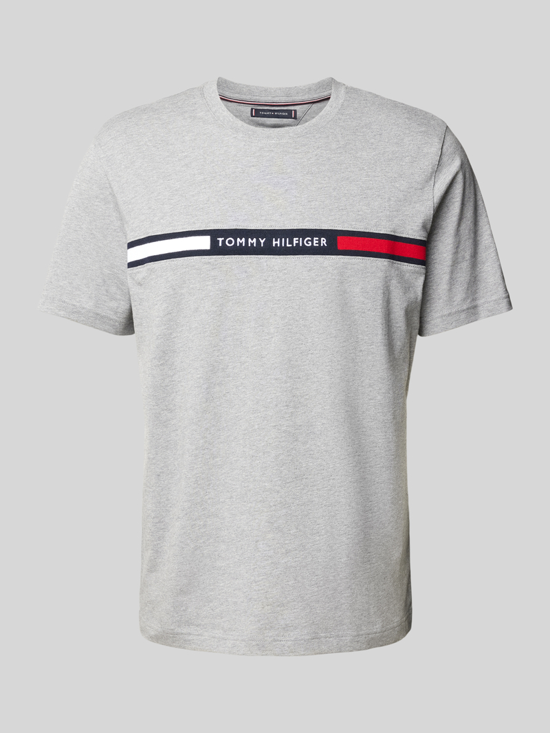 Tommy Hilfiger Regular fit T-shirt met labelstitching