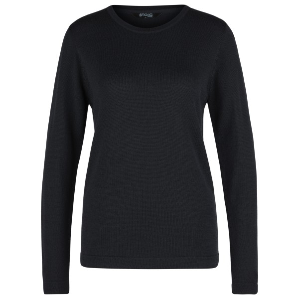 Stoic  Women's MerinoKnit MMXX.Kniva Sweater - Merinotrui, zwart