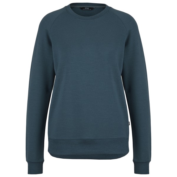 Stoic  Women's MerinoTerry285 AlavaaraSt. Crew Pullover - Merinotrui, blauw