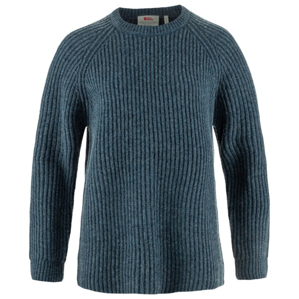 Fjällräven  Women's Övik Rib Sweater - Wollen trui, blauw