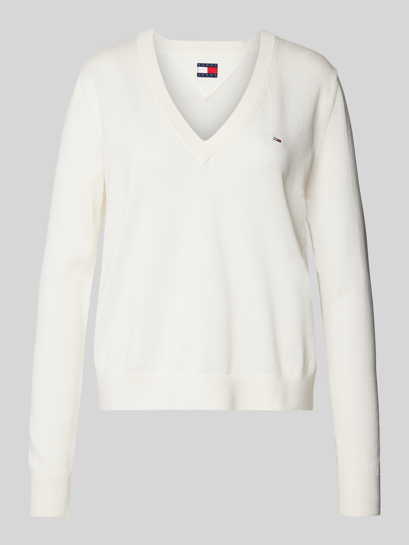 Tommy Jeans Gebreide pullover met labelstitching