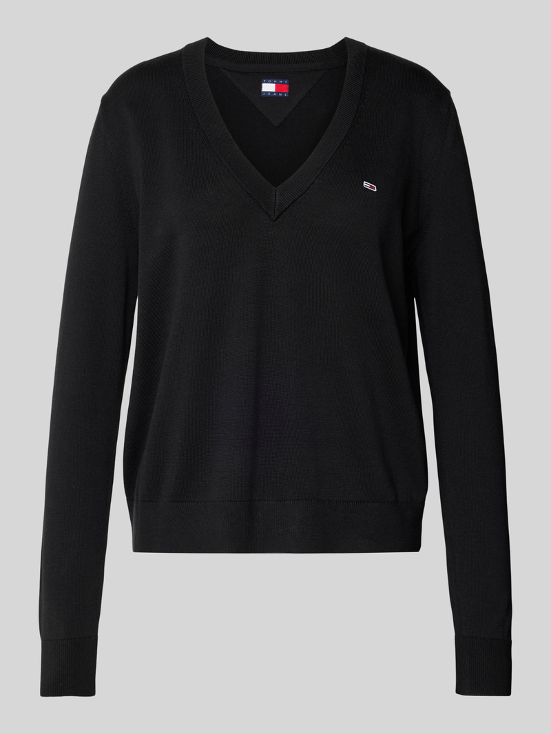 Tommy Jeans Gebreide pullover met labelstitching