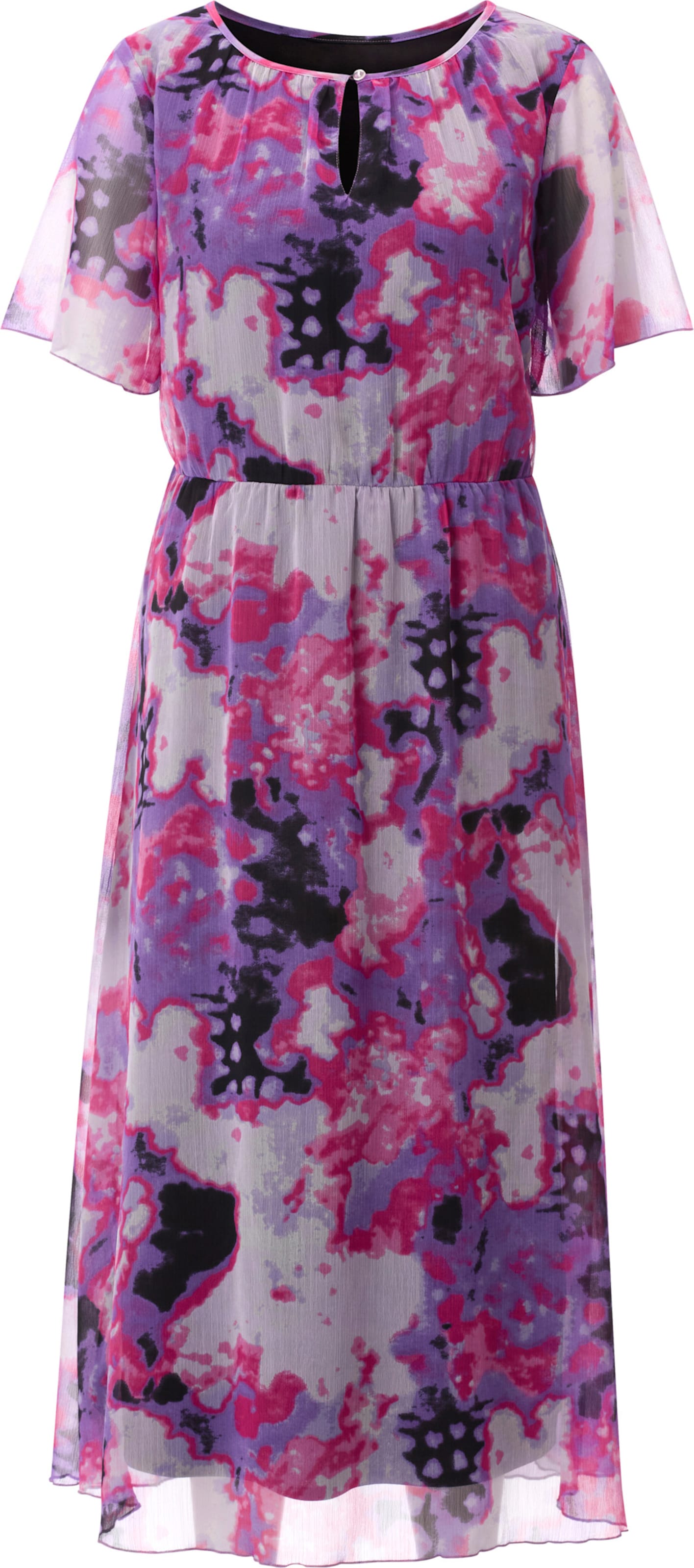 Your Look... for less! Dames Bedrukte jurk paars/fuchsia geprint Maat