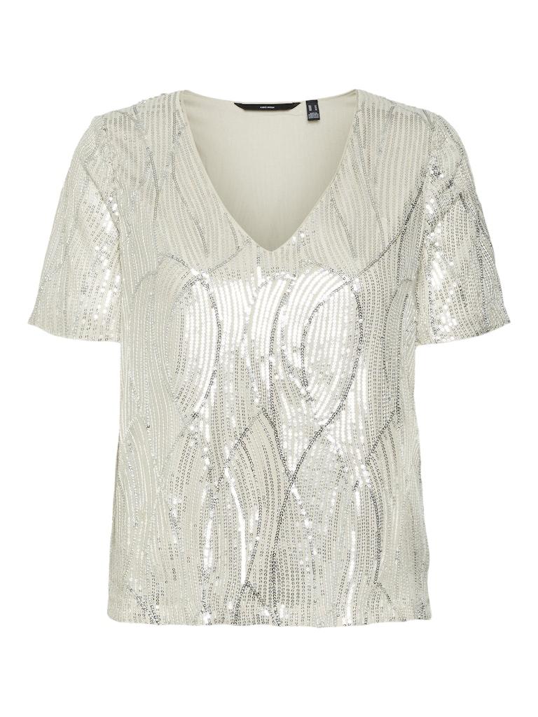 Vero moda Vmellen Ss V-neck Top Jrs