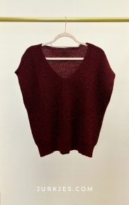 Jurkjes Lurex Top Beaudien Burgundy