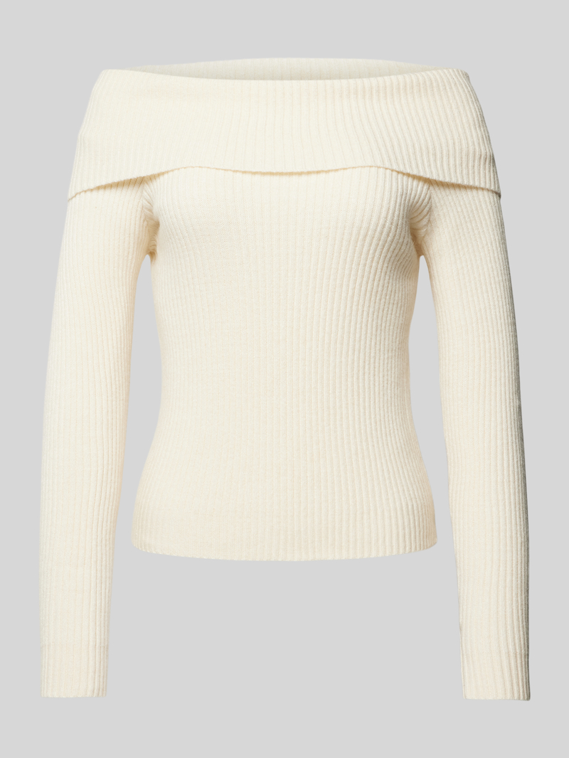 Only Slim fit gebreide pullover met off shoulder-mouwen, model 'KATIA'