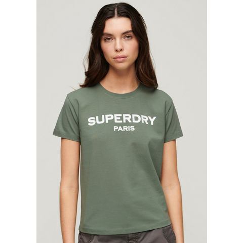 Superdry Shirt met korte mouwen SPORT LUXE GRAPHIC FITTED TEE