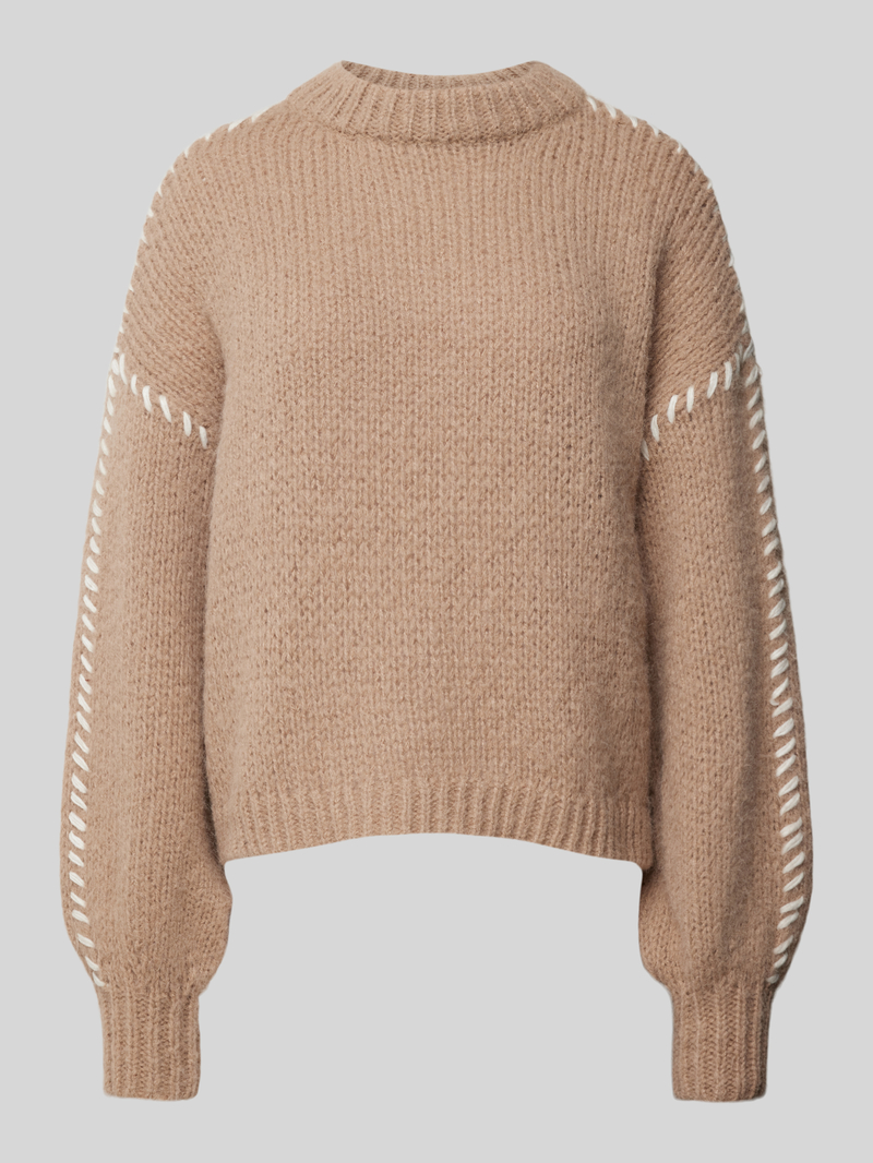 Vero Moda Relaxed fit gebreide pullover met contrastdetail, model 'FENG'