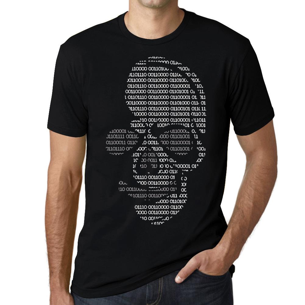 Ultrabasic Heren T-Shirt - Skull Binary Code - Grappig Shirt voor Programmeurs