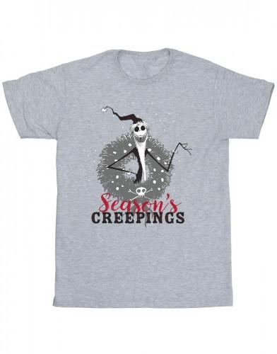 Disney Heren The Nightmare Before Christmas Seasons Creepings Wreath T-shirt