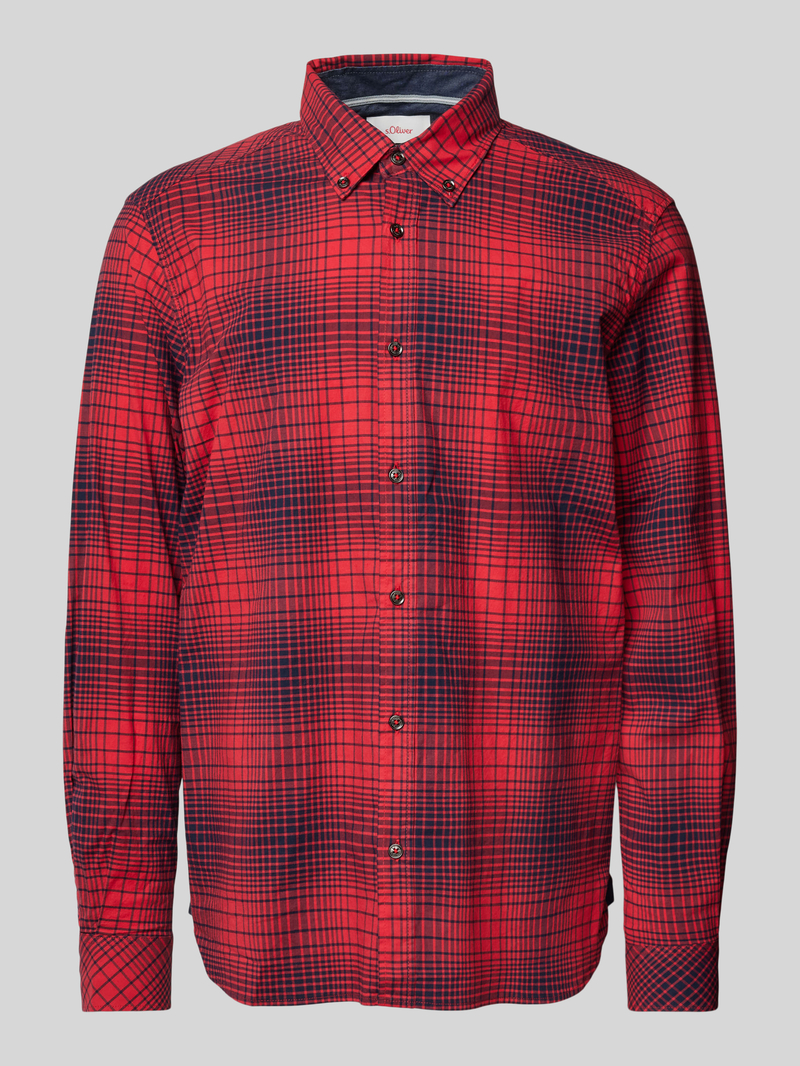 S.Oliver RED LABEL Regular fit vrijetijdsoverhemd van katoenstretch met button-downkraag