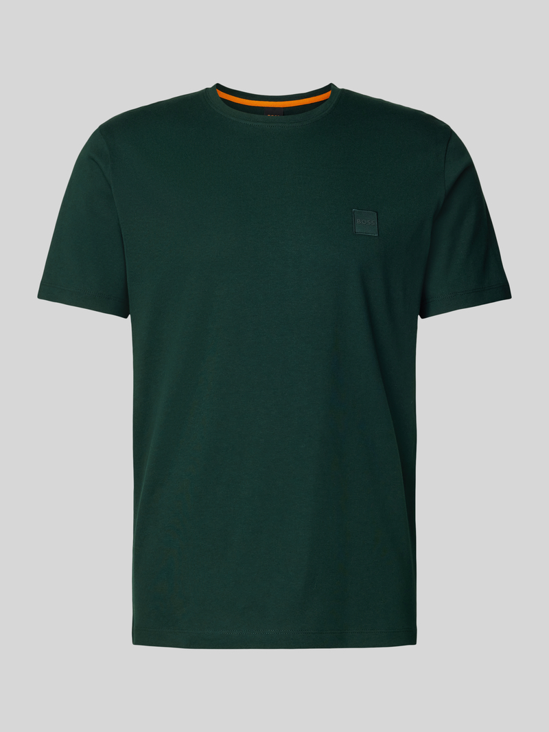 Boss Orange T-shirt met labelpatch, model 'Tales'